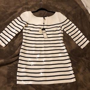 BCBG black/white short sequin dress